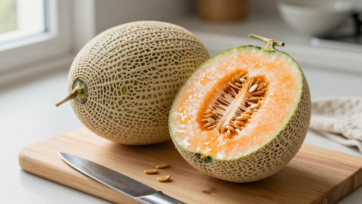 muskmelon cut