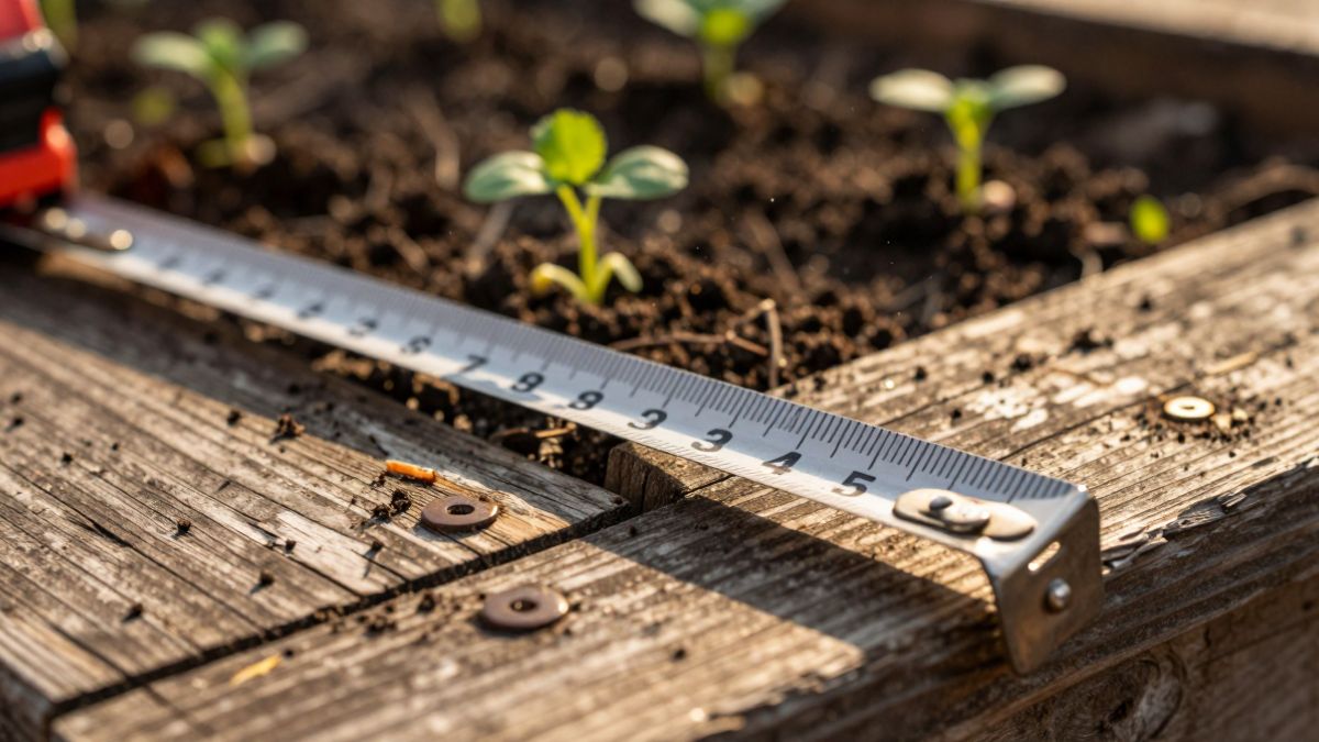 ruler on garden bed