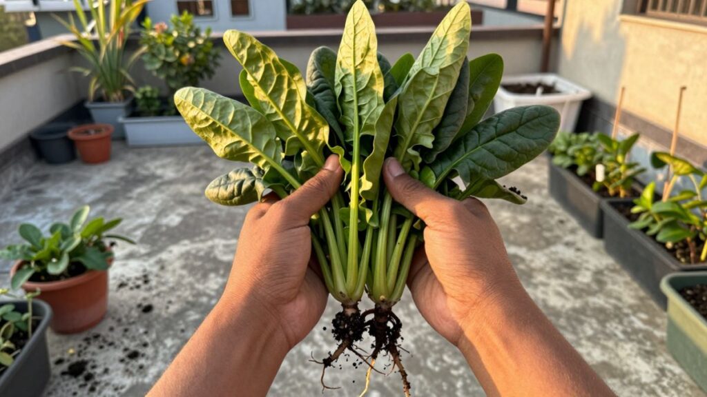 spinach fresh leaves
