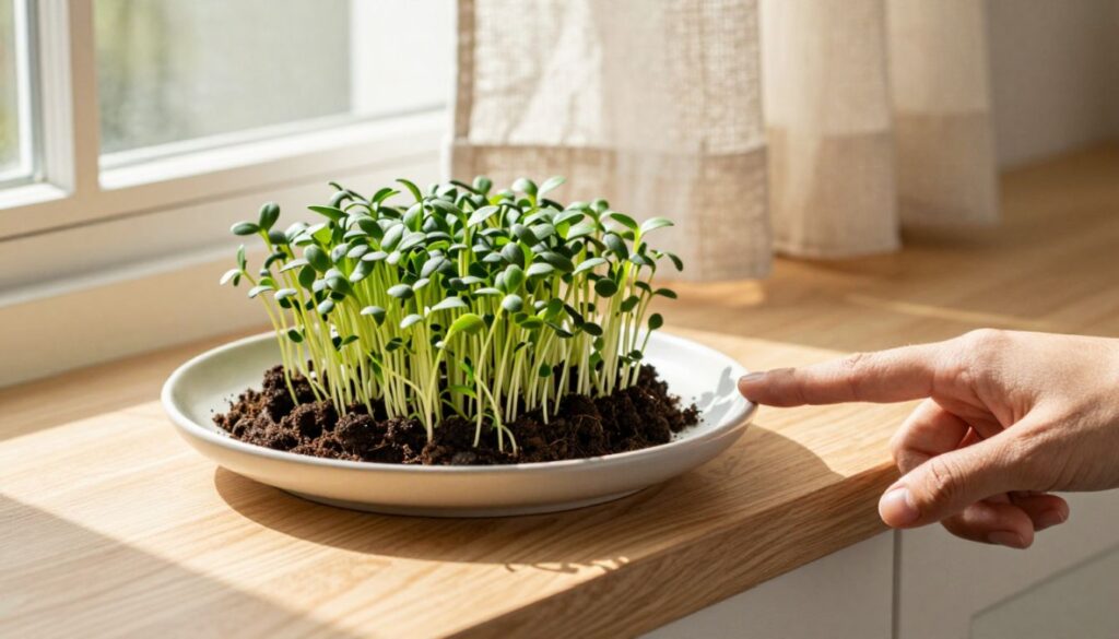 finger point to plate