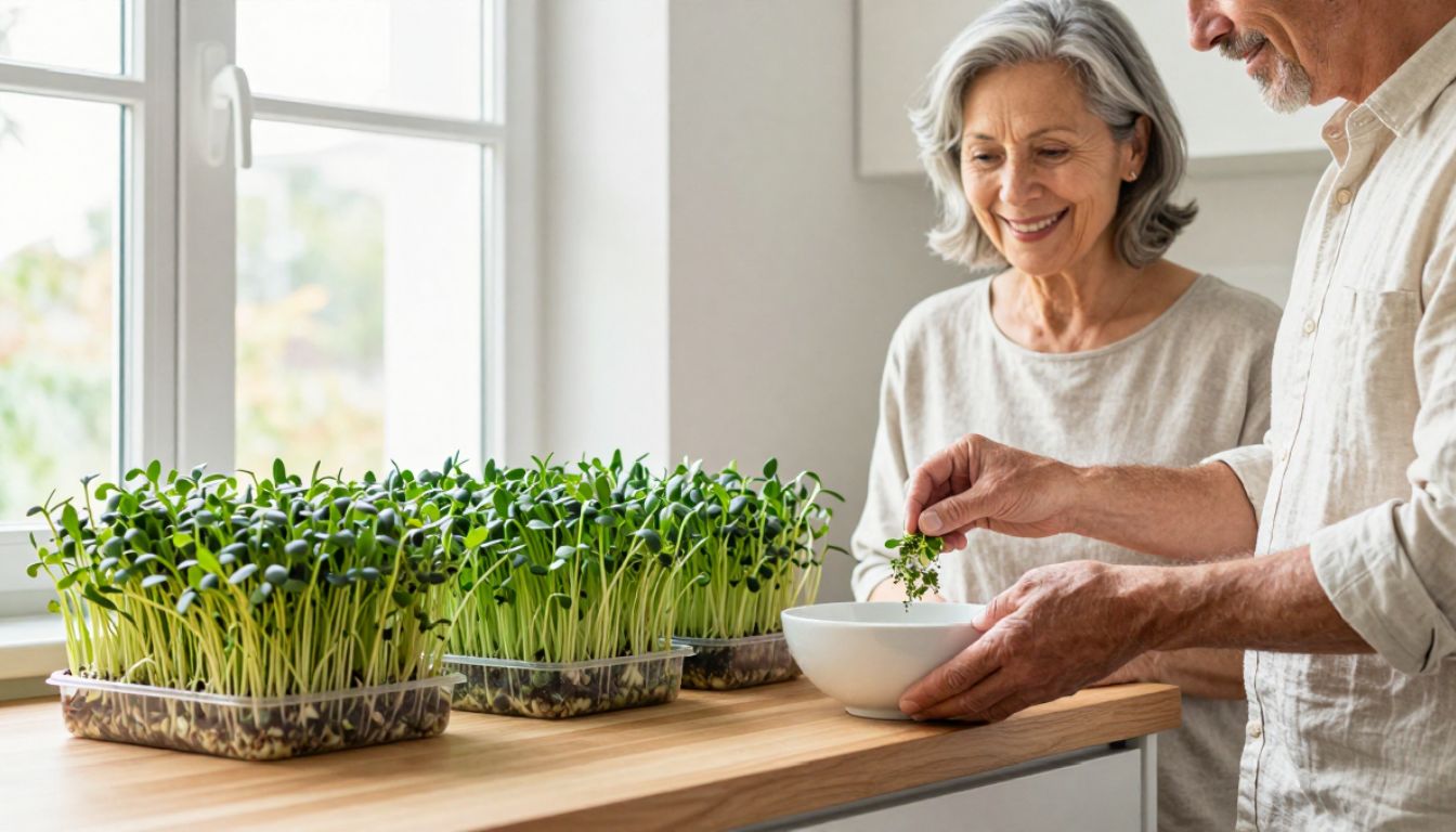 man and woman near trays