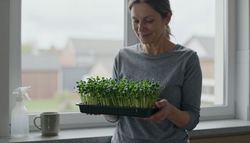 woman and north window