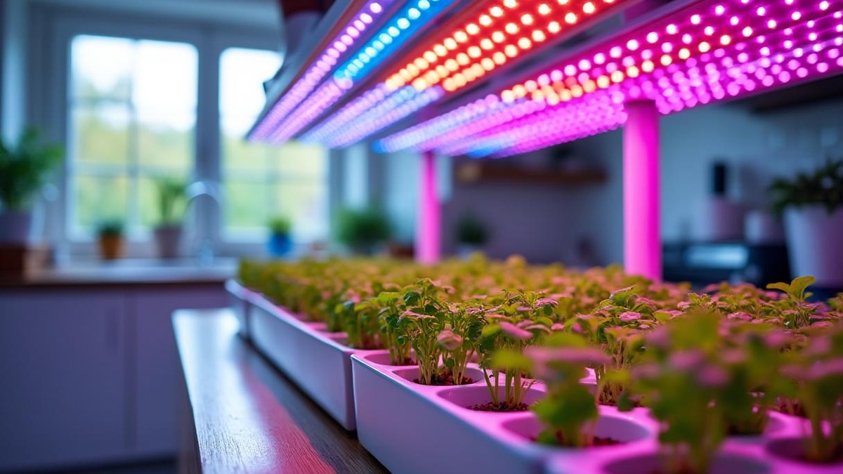 LED lights over sunlight: which color spectrum boosts microgreen growth most?